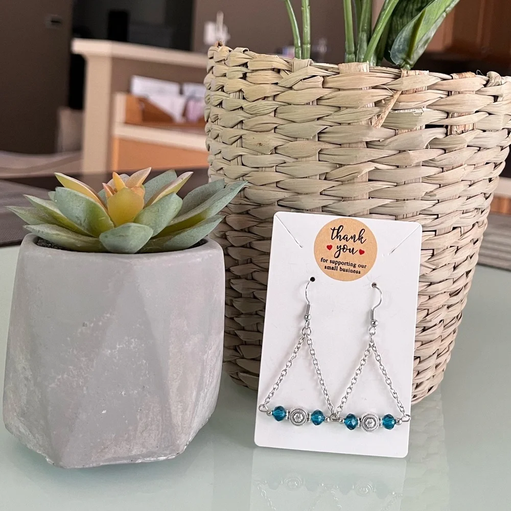 💙Handmade Earrings 💙 - Picture 2 of 9